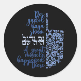 Moderne Hanukkah Dreidel Miracle Stickers