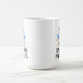 Moderne Hanukkah Frieden, Liebe & Wunder Große Kaffeetasse (Mittel)