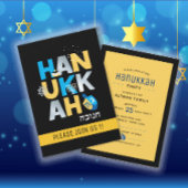 Moderne Hanukkah-Party Einladung