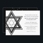 Moderne Hanukkah Schwarz-weißer Star von David Par Feiertagskarte<br><div class="desc">Minimal klassisch schwarz Bar/Bat Mitzvah und Hanukkah modernen Star of David vor einem soliden Hintergrund schafft ein elegantes,  raffiniertes Design. Für andere koordinierende Farben oder passende Produkte,  besuchen Sie JustFharryn @ Zazzle.com oder kontaktieren Sie den Designer,  c/o Fharryn@yahoo.com Alle Rechte vorbehalten. #zazzlemade #christmasdecor</div>