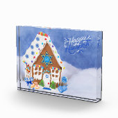 Moderne Hanukkah Star des David Gingerbread House Fotoblock (Rechts)