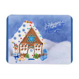 Moderne Hanukkah Star des David Gingerbread House Magnet