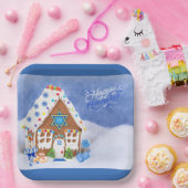 Moderne Hanukkah Star des David Gingerbread House Pappteller (Party)