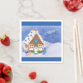 Moderne Hanukkah Star des David Gingerbread House Serviette (Beispiel)