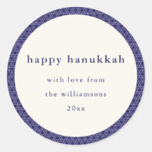 Moderne Hanukkah Star Lines Elegantes Blue Custom