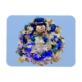 Moderne Hanukkah Star von David Snowman Wreath Magnet