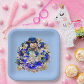 Moderne Hanukkah Star von David Snowman Wreath Pappteller (Party)