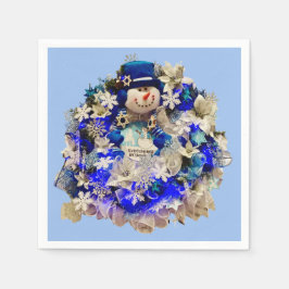 Moderne Hanukkah Star von David Snowman Wreath Serviette