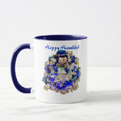 Moderne Hanukkah Star von David Snowman Wreath Tasse (Links)