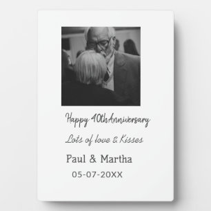 Moderne Happy 40. Hochzeitstag Name Datum Foto Fotoplatte