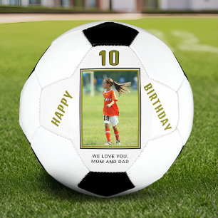 Moderne Happy Birthday Benutzerdefiniertes Foto Fußball