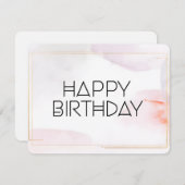 Moderne Happy Birthday Card mit geometrischem Schr (Vorne/Hinten)