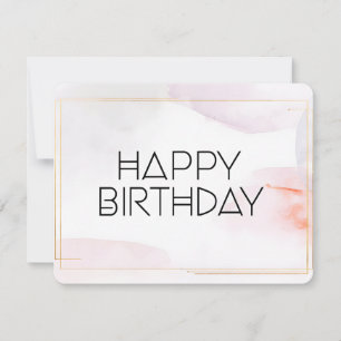 Moderne Happy Birthday Card mit geometrischem Schr