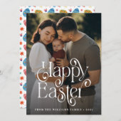Moderne Happy Easter Foto Ferienkarte Feiertagskarte (Vorne/Hinten)