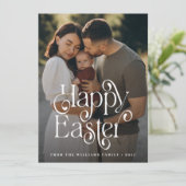 Moderne Happy Easter Foto Ferienkarte Feiertagskarte (Stehend Vorderseite)