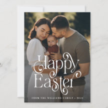 Moderne Happy Easter Foto Ferienkarte
