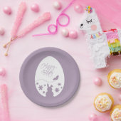 Moderne Happy Easter Pastel Lila Pappteller (Party)