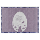 Moderne Happy Easter Pastel Lila Schneidebrett (Vorderseite)