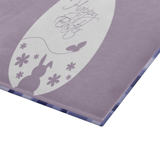 Moderne Happy Easter Pastel Lila Schneidebrett (Ecke)