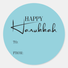Moderne Happy Hanukkah Candles Holiday Sticker