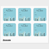 Moderne Happy Hanukkah Candles Holiday Sticker (Blatt)