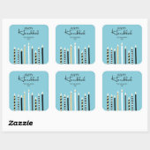 Moderne Happy Hanukkah Candles Holiday Sticker (Blatt)