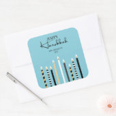 Moderne Happy Hanukkah Candles Holiday Sticker (Umschlag)