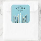 Moderne Happy Hanukkah Candles Holiday Sticker (Tasche)