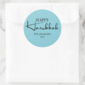 Moderne Happy Hanukkah Candles Holiday Sticker (Tasche)