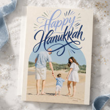 Moderne Happy Hanukkah Familienfoto