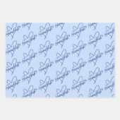 Moderne Happy Hanukkah Menorah Liebe und Licht Geschenkpapier Set (Vorderseite 3)