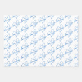 Moderne Happy Hanukkah Menorah Liebe und Licht Geschenkpapier Set (Vorderseite 2)