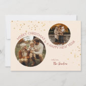 Moderne Happy Holiday Foto Card Feiertagskarte (Vorderseite)