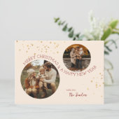 Moderne Happy Holiday Foto Card Feiertagskarte (Stehend Vorderseite)