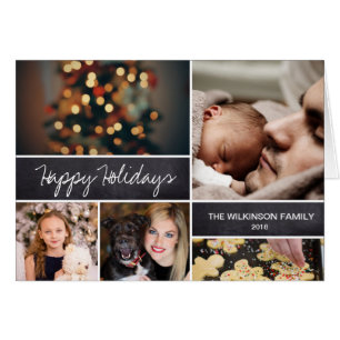 Moderne Happy Holidays Family Foto Collage