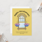 Moderne Happy Housiversary Client Zuhause Jubiläum Karte (Vorderseite/Rückseite Beispiel)