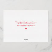 Moderne Happy New Year Business Foil Holiday Card Folieneinladung (Rückseite)