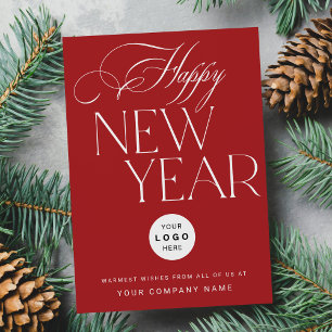 Moderne Happy New Year Geschäftslogo Unternehmen  Feiertagskarte