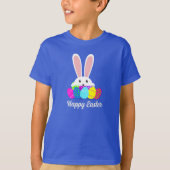 Moderne Happy Oaster Bunny Rabbit Eggs T-Shirt (Vorderseite)