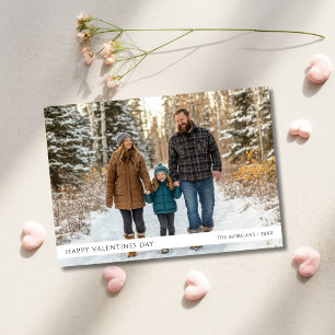 Moderne Happy Valentinstag Familien Baby Foto Feiertagskarte