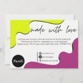 Moderne Harmonie Dankeskarte (Rückseite)