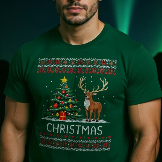 Moderne hässliche Weihnachtspullover T-Shirt