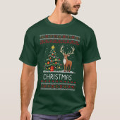 Moderne hässliche Weihnachtspullover T-Shirt (Vorderseite)
