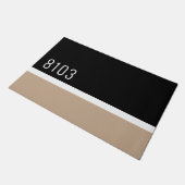 Moderne Hausadressen Mitte des Jahrhunderts neutra Fußmatte (Schrägansicht)