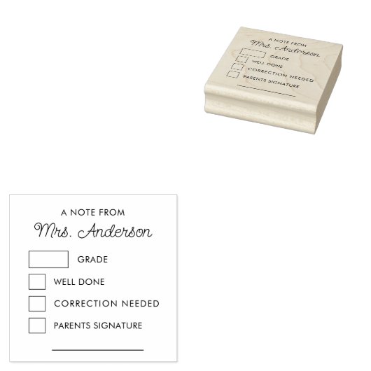 Moderne Hausaufgaben für Lehrer Gummistempel (Stempel)