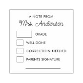 Moderne Hausaufgaben für Lehrer Gummistempel (Prägung)