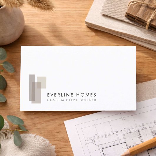 Moderne Hausbauer Minimalist Visitenkarte
