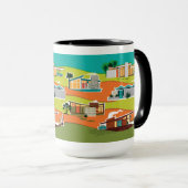 Moderne Häuser des Mittelalters Tasse (VorderseiteRechts)