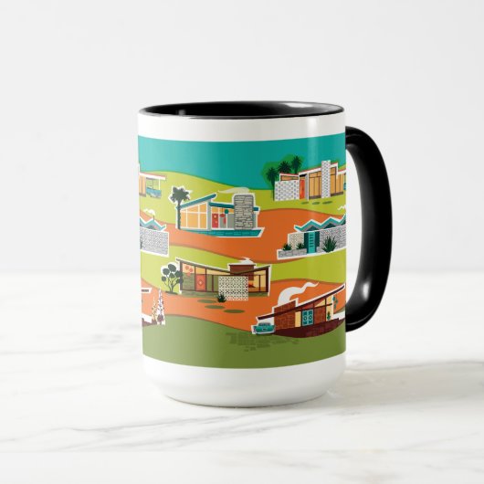 Moderne Häuser des Mittelalters Tasse (VorderseiteRechts)