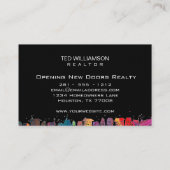 Moderne Häuser Real Anwesen Beruflich Black Visitenkarte (Rückseite)